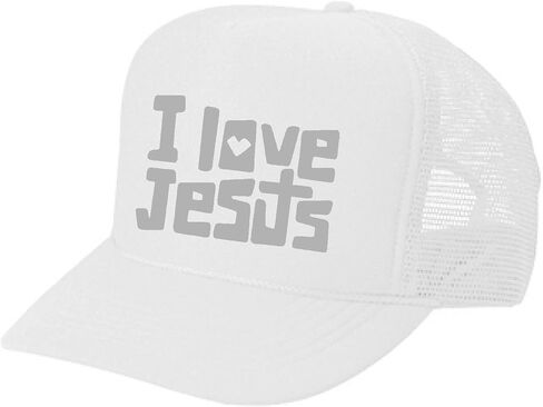 Women's Mens Unisex Trucker HAT - I Love Jesus - Cool Stylish Apparel Accessories in Saudi Arabia
