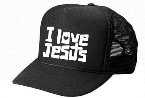 Women's Mens Unisex Trucker HAT - I Love Jesus - Cool Stylish Apparel Accessories in Saudi Arabia