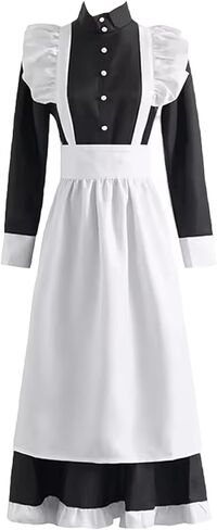 Maid Costume Maid Outfit for Men, Victorian Uniform with Headwear & Stocks, Cosplay Costume for Anime Party, Role Playing in Saudi Arabia
