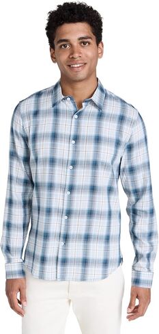 Vince Men's Seaside Plaid L/S in Kuwait