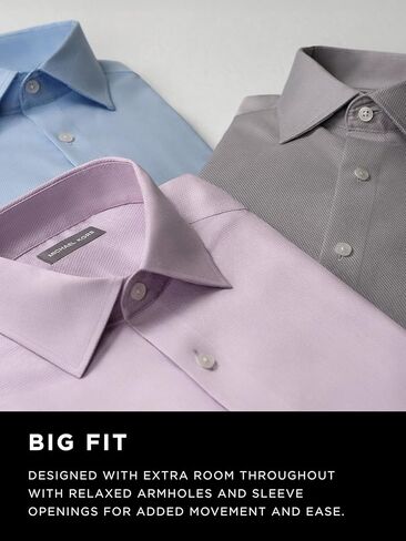 Michael Kors Mens Dress Shirt Travel Stretch Big Fit (Big and Tall) in Saudi Arabia