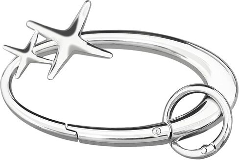 سلسلة مفاتيح على شكل نجمة - حلقة مفاتيح بمشبك على شكل نجمة من الكروم اللامع Y2K للمفاتيح والحقائب والمحفظة وحقيبة الظهر in Kuwait