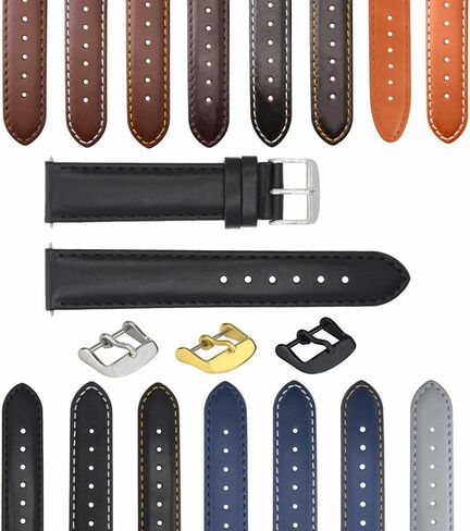 Ewatchparts 18-19-20-22-24-26mm Leather Watch Band Strap Smooth Compatible with Movado in Saudi Arabia