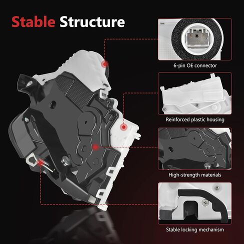 HYR Door Lock Latch Actuator Without Keyless Entry Compatible with Toyota Tacoma 2005-2015, Front Right Passenger Side, 6903004030 DLA1078, 6 Pins in Saudi Arabia