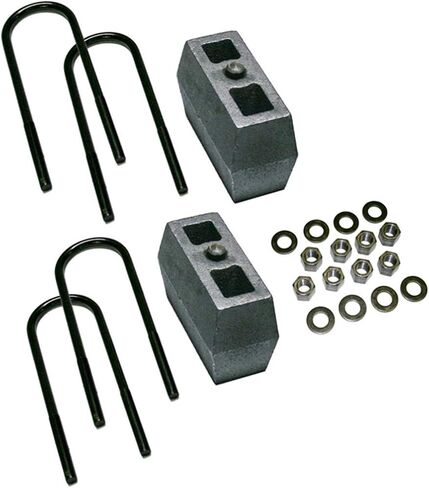 RealTruck SUPERLIFT SUSPENSION 4" Block Kit for Chevy K5/K10 & GMC K15 | Rear Lift Blocks, U-Bolts, & Hardware | 3049 | Fits 1973-1987 Chevrolet K5 / K10 / GMC K15 in Kuwait