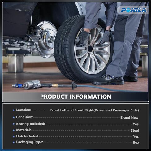 2 x Front Left and Right Steering Knuckle & Wheel Bearing Hub Assembly for Honda Civic 2006 2007 2008 2009 2010 2011, Without Si Mugen Si Model,698-451 698-450,Front Driver and Passenger Side in Saudi Arabia