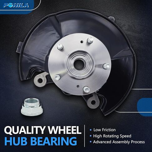 2 x Front Left and Right Steering Knuckle & Wheel Bearing Hub Assembly for Honda Civic 2006 2007 2008 2009 2010 2011, Without Si Mugen Si Model,698-451 698-450,Front Driver and Passenger Side in Saudi Arabia