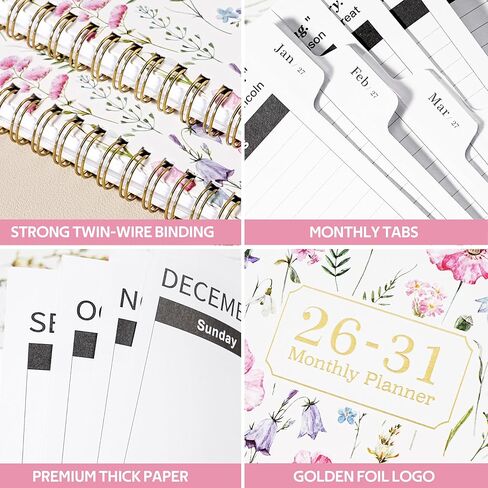 2026-2031 Monthly Planner/Calendar - 5 Year Planner 2026-2031, Jul. 2026 - Jun. 2031, 9'' x 11'', with Coated Tabs, Inner Pocket in Kuwait