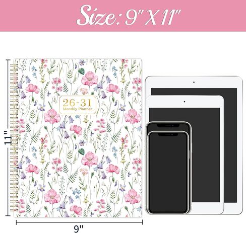 2026-2031 Monthly Planner/Calendar - 5 Year Planner 2026-2031, Jul. 2026 - Jun. 2031, 9'' x 11'', with Coated Tabs, Inner Pocket in Kuwait