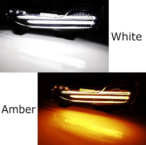 مجموعة إضاءة الضباب/القيادة DRL من iJDMTOY - إشارة الانعطاف LED المتسلسلة، متوافقة مع موديل 2017-23 Tesla Model 3، 2020+ Model Y (ضباب أبيض/DRL، وميض كهرماني) in Kuwait