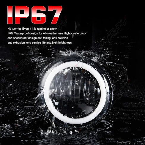 CHUSYYRAY Compatible with Toyota Tacoma Fog Lights 2005 2006 2007 2008 2009 2010 2011 Toyota Tundra Fog Lights 2007 2008 2009 2010 2011 2012 2013, Bumper DRL Turn Signal LED Fog Light, Pack of 2 in Kuwait