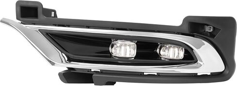 HECASA زوج LED ضوء الضباب والحافة والقولبة متوافق مع 2015-2024 كرايسلر 300 بديل لـ CH2592154 CH2593154 CH1038172 CH1039172 مجموعة مصابيح الضباب عدسة واضحة سائق الإسكان الأسود وجانب الركاب in Saudi Arabia