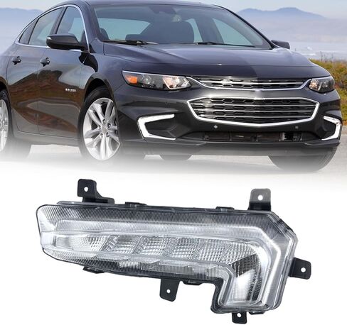 DRL LED Fog Lights Compatible with 2016 2017 2018 Chevy Malibu Front Bumper Driving Fog Lamp LED Daytime Running Light Driver Left Side in Kuwait