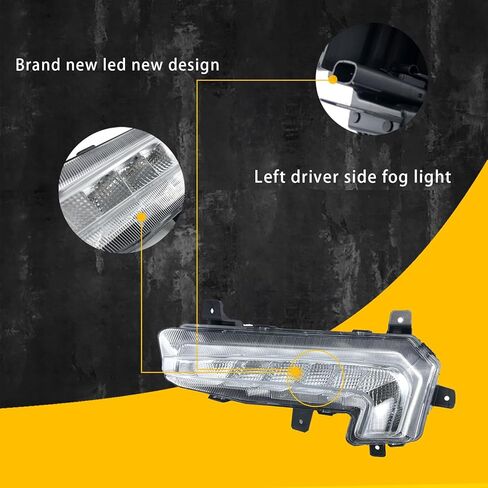 DRL LED Fog Lights Compatible with 2016 2017 2018 Chevy Malibu Front Bumper Driving Fog Lamp LED Daytime Running Light Driver Left Side in Kuwait