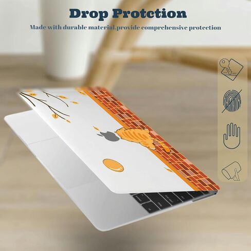 Design Case for MacBook Air M4 M3 M2 13 inch 2025 2024 2023 2022 A3240 A3113 A2681,Plastic Hard Shell & Computer Sleeve Bag & Keyboard Cover for Mac Air 13.6,Clear Orange Cat in Kuwait