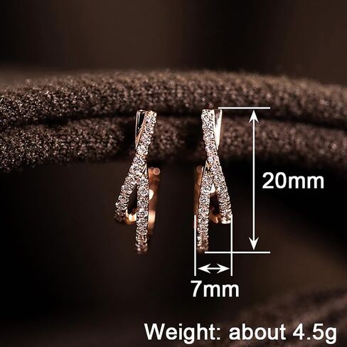 Chic Cross Shaped Rose Gold Color Hoop Earrings for Women in Saudi Arabia