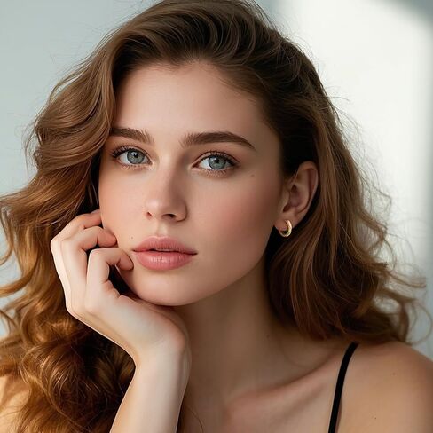 أقراط دائرية من الفضة الإسترلينية ومطلية بالذهب عيار 18 قيراط للنساء، مجموعة مجوهرات قابلة للفصل وقابلة للتكديس مع 3 خواتم فضية قابلة للتبديل in Kuwait