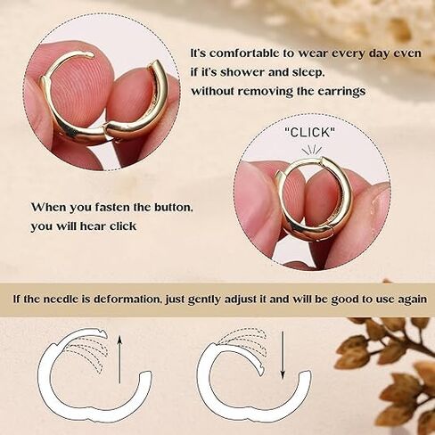 أقراط دائرية من الفضة الإسترلينية ومطلية بالذهب عيار 18 قيراط للنساء، مجموعة مجوهرات قابلة للفصل وقابلة للتكديس مع 3 خواتم فضية قابلة للتبديل in Kuwait