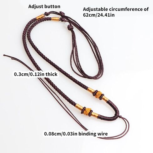 Adjustable Handwoven Braided Necklace Cord Handmade Necklace Chain for Men and Women Everyday Stylish Accessories in Kuwait