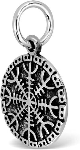 WithLoveSilver 925 Sterling Silver Celtic Talisman The Helm of Awe Vegvisir Viking Compass Protection Pendant in Saudi Arabia