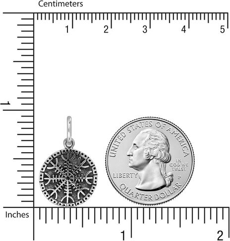 WithLoveSilver 925 Sterling Silver Celtic Talisman The Helm of Awe Vegvisir Viking Compass Protection Pendant in Saudi Arabia