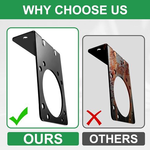 58510 دعامة تثبيت لأسلاك المقطورة الجانبية للمركبة متوافقة مع CURT 58510/55415، لـ 7-Way RV - معطف مسحوق أسود لامع in Kuwait