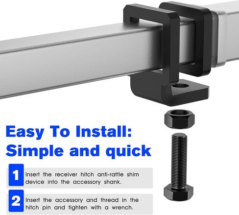 Anti Rattle Hitch Clamp-2 inch Hitch Stabilizer -Trailer Hitch Tightener Fit Trailers Bike Racks Cargo Carriers Towing Equipment Trailer Hollow-Shank Accessories in Saudi Arabia