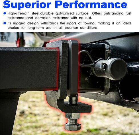 Anti Rattle Hitch Clamp-2 inch Hitch Stabilizer -Trailer Hitch Tightener Fit Trailers Bike Racks Cargo Carriers Towing Equipment Trailer Hollow-Shank Accessories in Saudi Arabia