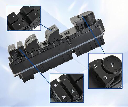 Power Window Switch Fits for Chevrolet Silverado,Avalanche,Suburban,Tahoe,Sierra,Yukon 2007-2013.Driver Side Control Door Master Switch.Without Power Folding Mirrors,4-Door Only.OE# 20835552 in Saudi Arabia