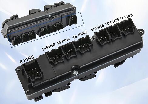 Power Window Switch Fits for Chevrolet Silverado,Avalanche,Suburban,Tahoe,Sierra,Yukon 2007-2013.Driver Side Control Door Master Switch.Without Power Folding Mirrors,4-Door Only.OE# 20835552 in Saudi Arabia