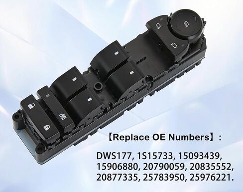 Power Window Switch Fits for Chevrolet Silverado,Avalanche,Suburban,Tahoe,Sierra,Yukon 2007-2013.Driver Side Control Door Master Switch.Without Power Folding Mirrors,4-Door Only.OE# 20835552 in Saudi Arabia