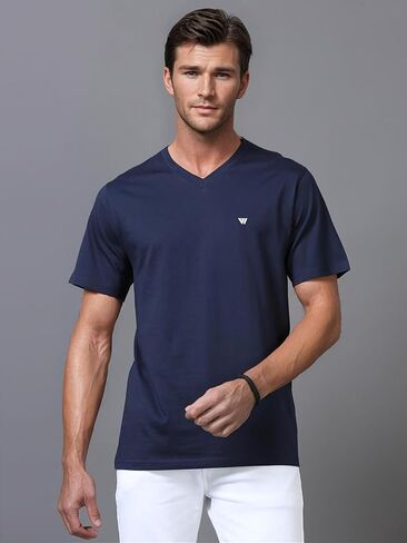 VIROH Men's American Supima Cotton V-Neck T-Shirts, 100% Pima Cotton, Ultra Soft, Durable, 180 GSM in Saudi Arabia