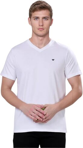VIROH Men's American Supima Cotton V-Neck T-Shirts, 100% Pima Cotton, Ultra Soft, Durable, 180 GSM in Saudi Arabia