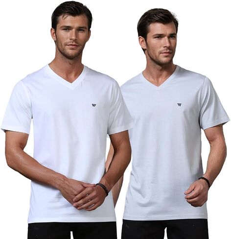 VIROH Men's American Supima Cotton V-Neck T-Shirts, 100% Pima Cotton, Ultra Soft, Durable, 180 GSM in Saudi Arabia