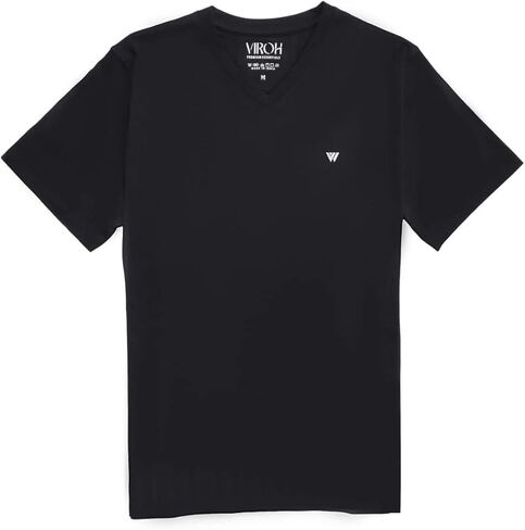 VIROH Men's American Supima Cotton V-Neck T-Shirts, 100% Pima Cotton, Ultra Soft, Durable, 180 GSM in Saudi Arabia