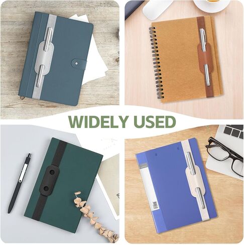 5 Pieces Elastic Band Pen Holder for Notebook, PU Leather Book Pen Sleeve, Detachable Journal Pencil Pouch Holder for Notebook Planners Binders Bookmark (5 Colors) in Kuwait