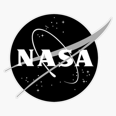 ملصق مغناطيسي يحمل شعار NASA باللون الأسود مقاس 5 بوصة من Magnet in Kuwait