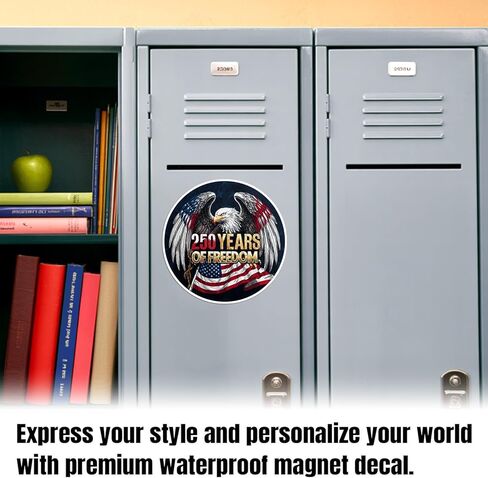 Magnet 250 Anniversary 250th Magnet Decal American United States Eagle Patriotic 1776 2026 Year Reusable Magnetic Sign Sticker for Fridge Car Bumper Locker 5.5in in Kuwait