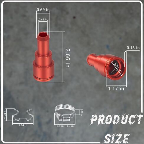 [ترقية] موصل خرطوم سخان HVAC من الألومنيوم Ezbzyz 15032062 لسيارة Ford GMC Yukon GMC Sierra Cadillac Lincoln Pontiac Hummer H2 قطعة بديلة #800-409 in Kuwait