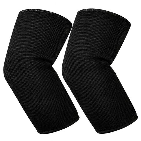 أكمام ضاغطة للكوع، دعامة للكوع للرجال والنساء، دعم لمرفق لاعبي التنس، أكمام لدعم الذراع للحماية الرياضية وتخفيف الألم (أسود) in Kuwait