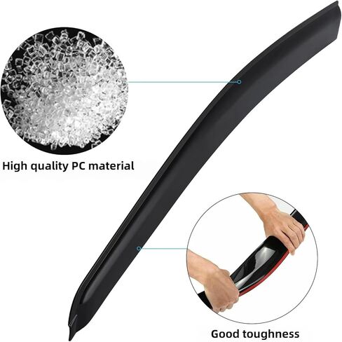Window Visors for Volvo S60 MK3 2020-2025 Visor Rain Guards Tape-on Side Window Deflectors Wind Deflectors Weather Shield Extra Durable Vent Shade Visor,No Chrome Plating in Saudi Arabia