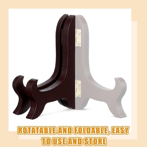 حامل لوحة خشبية، حامل لوحة زخرفية، حامل عرض قابل للطي، حامل صغير أو إطار صورة للعرض، حامل فني على الطاولة، بني وذهبي in Kuwait