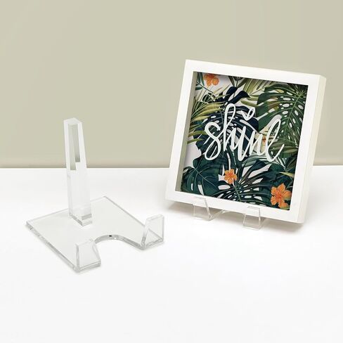 Studio Decor 3" Clear Post Easels – Acrylic Display Stands for Photos, Mini Art, Memorabilia & Collectibles, Freestanding Design, 10 Pack in Kuwait