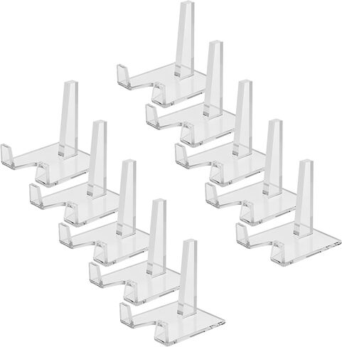 Studio Decor 3" Clear Post Easels – Acrylic Display Stands for Photos, Mini Art, Memorabilia & Collectibles, Freestanding Design, 10 Pack in Kuwait