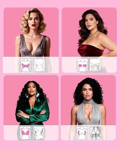 Boob Tape Breast Lift Tape for Large Breasts,2 Pcs Silicone Breast Reusable Adhesive Bra, Bob Tape for A-G Cup in Saudi Arabia