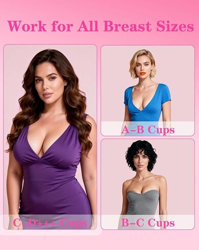 Boob Tape Breast Lift Tape for Large Breasts,2 Pcs Silicone Breast Reusable Adhesive Bra, Bob Tape for A-G Cup in Saudi Arabia