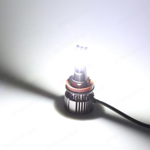 المصابيح الأمامية تناسب 2006-2013 Chevy Impala H11 High Beam H11 Low Beam H8 مصابيح الضباب، 6500K ضوء سيارة أبيض، 500% لمبة سطوع، التوصيل والتشغيل، IP68، Canbus جاهز، حزمة من 6 in Saudi Arabia