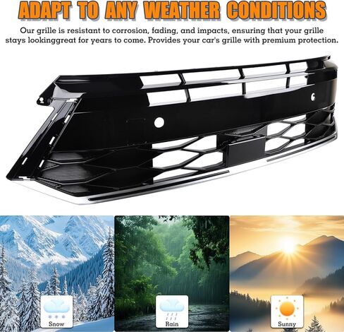 Front Upper Bumper Grille Compatible With 2024-2025 Hyundai Sonata Bumper Upper Grill Painted Black Without Camera Hole Replacement 86351L1500 in Kuwait