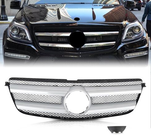 Front Bumper Grille Grill Compatible with 2013-2016 Mercedes GL X166 GL450 GL550 1668800054, 166-880-0054 in Saudi Arabia