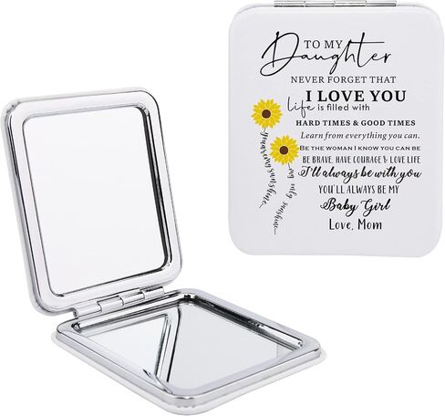 Gtizry to My Daughter Sunflower Gifts from Mom, Daughter Makeup Mirror, Inspirational Gifts for Daughter Gift Ideas for Christmas, Birthday, Graduation in Kuwait